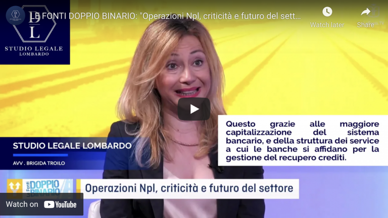 Le Fonti ” Doppio Binario ” : Operazioni NPL, criticità e futuro del settore