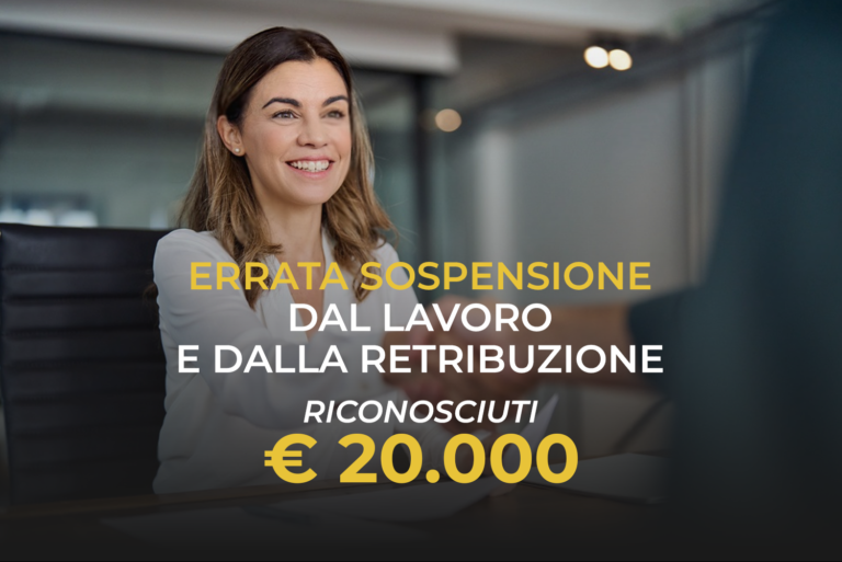 Errata Sospensione dal Lavoro e dalla Retribuzione Riconosciuti € 20.000