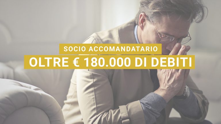 Avvio procedura di sovraindebitamento per socio accomandatario con € 180.000,00 di debiti